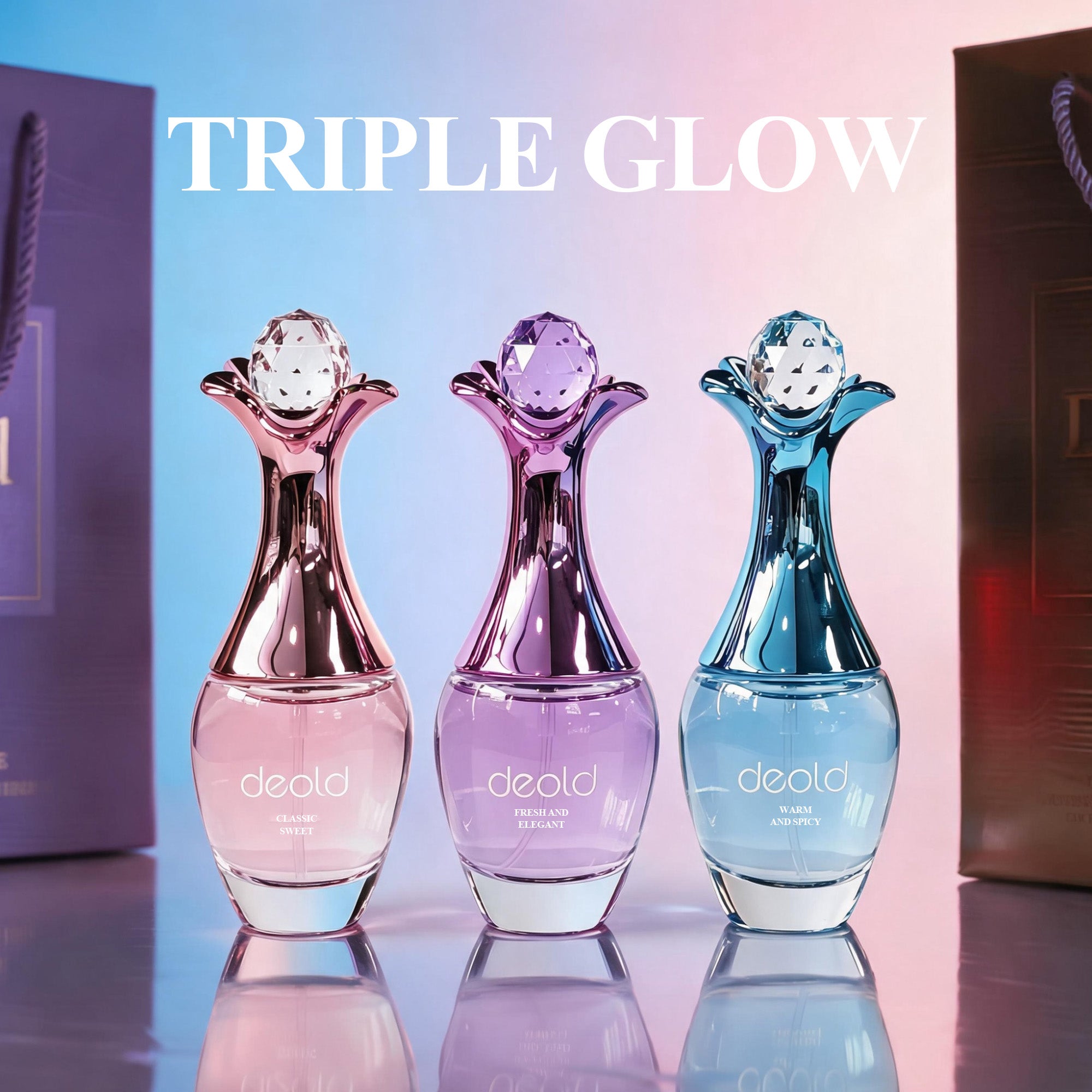 Deold Classic Brilliant Women Perfume Set 40ml*3 Eau de Parfum