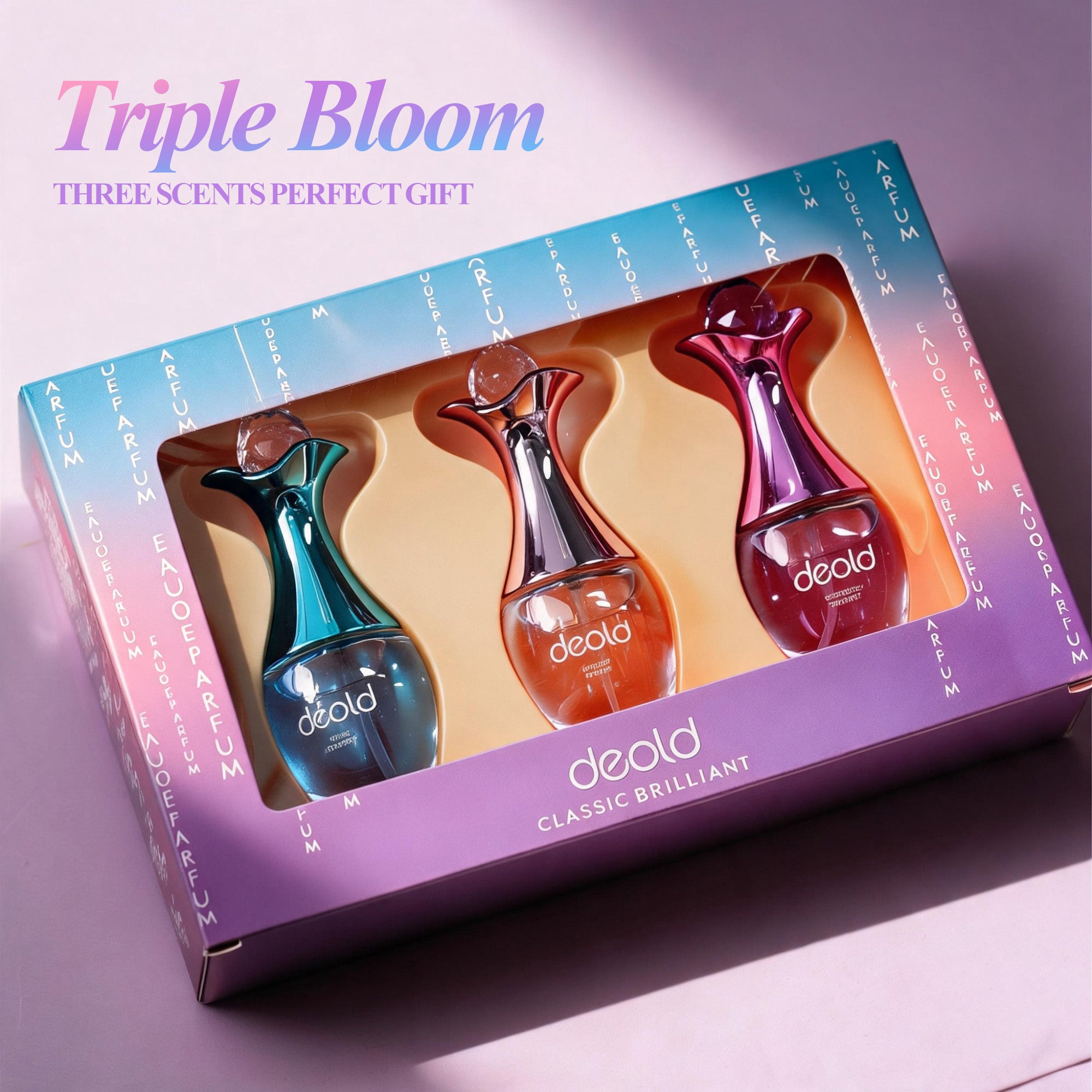 Deold Classic Brilliant Women Perfume Set 40ml*3 Eau de Parfum