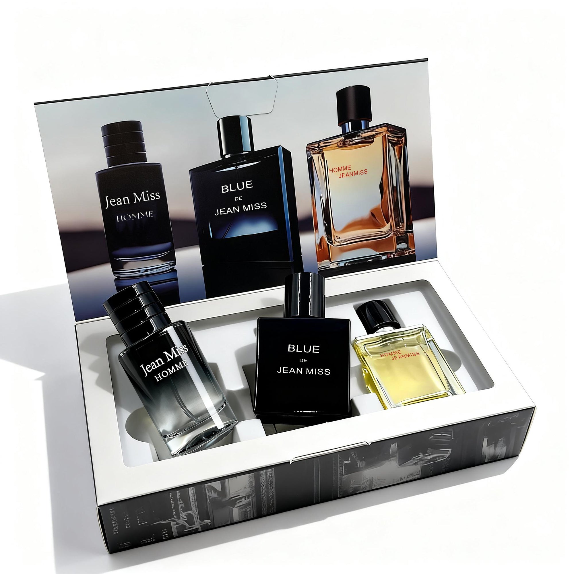 JEAN MISS Black Men's Cologne Set 30ml x 3 Eau de Parfum