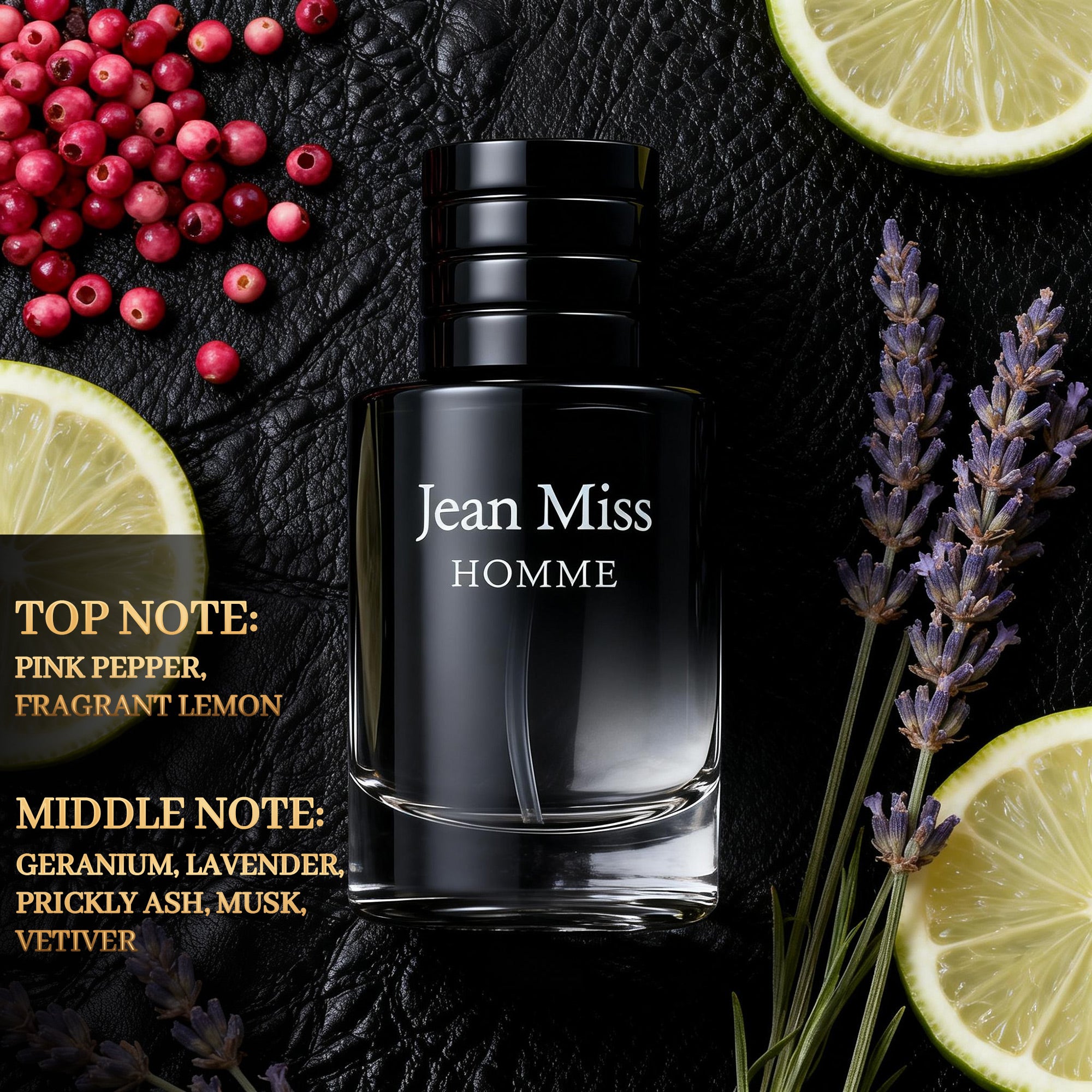 JEAN MISS Black Men's Cologne Set 30ml x 3 Eau de Parfum