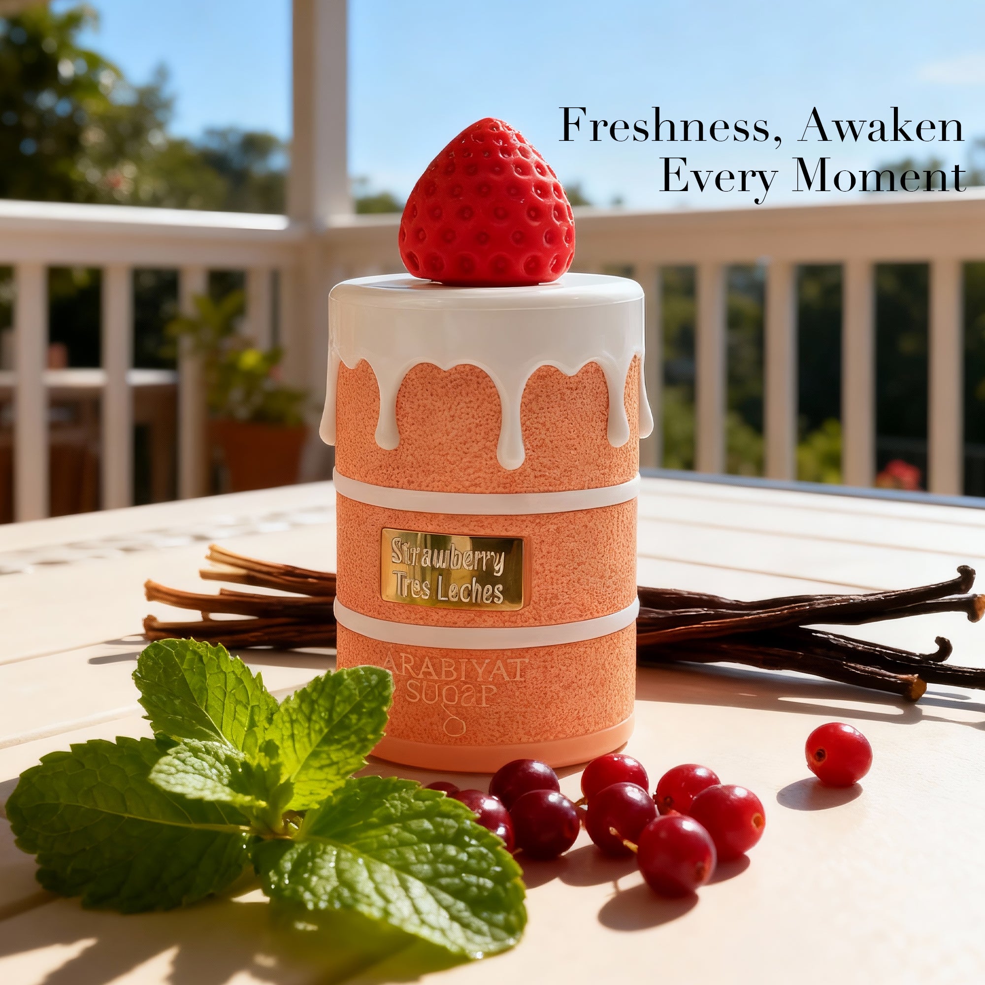 Arabiyat Sugar Strawberry Tred Leches Eau De Parfum 3.4FL.OZ