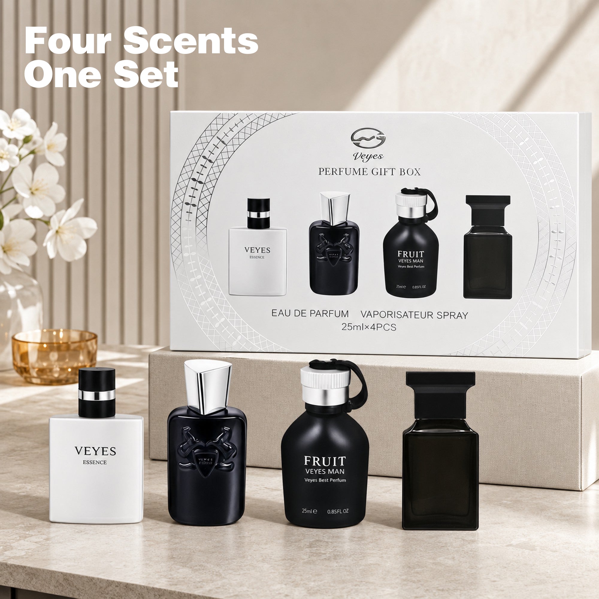 Veyes Men's Cologne Variety Gift Set 25mlx4 EDP