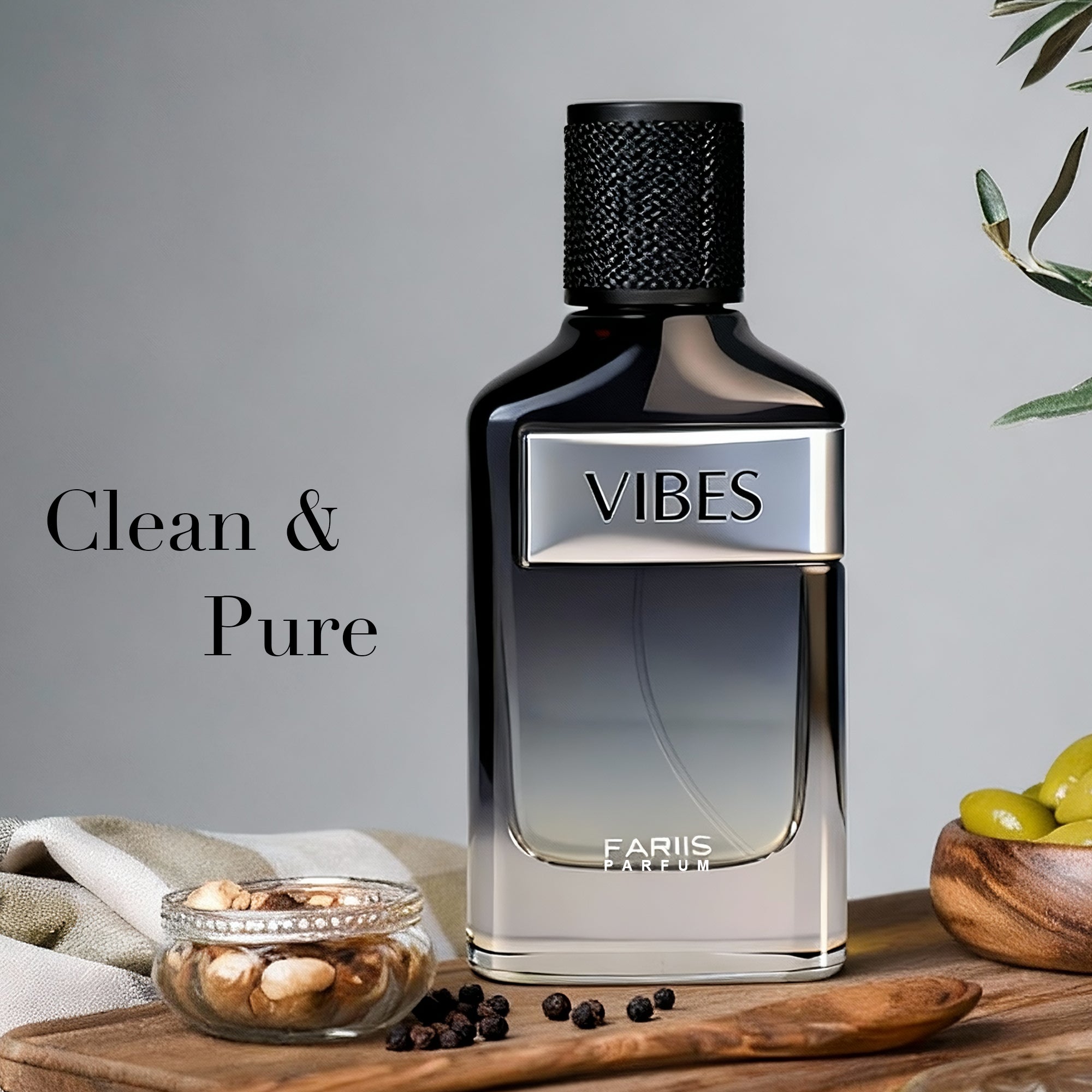 FARIIS Vibes Men's Fresh Sage Geranium Cologne 100ml Woody Seductive Eau de Parfum Men Perfume