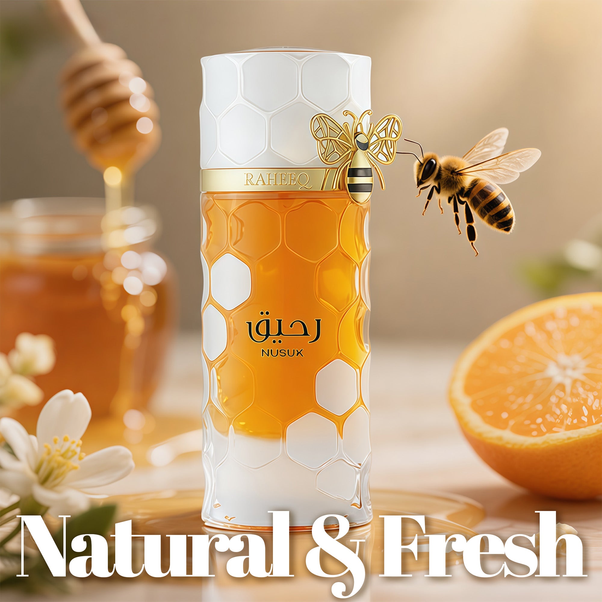 Nusuk Raheeq Eau De Parfum for Men & Women – Long Lasting Arabian Luxury Scent – 100ml